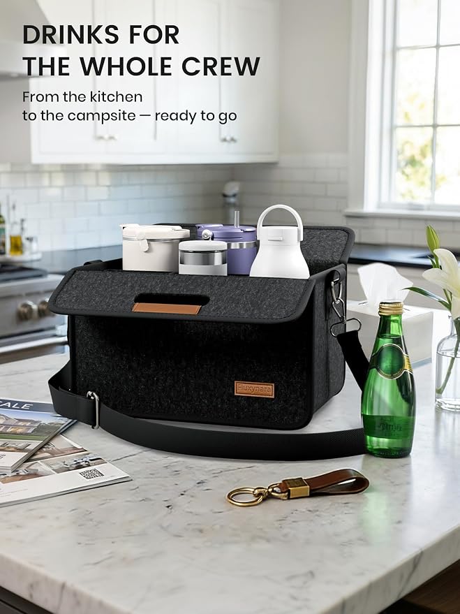 Fluxynara 6-Cup Reusable Felt Drink Carrier - Image 7