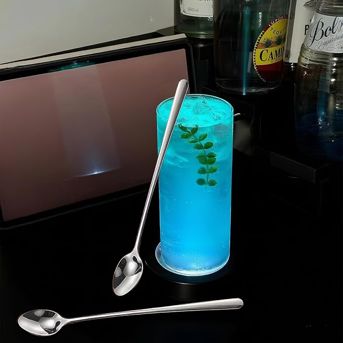 10pcs Long Handleice Tea Spoon, Long Cocktail mixing Stir Spoon, Stainless - Image 7
