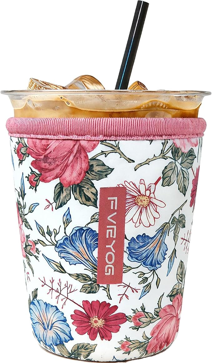 Reusable Insulated Neoprene Iced Coffee Sleeves by Fvryog