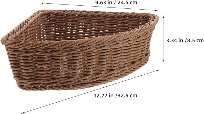 Luxshiny 2 Pack Triangle Corner Storage Baskets Plastic Corner Basket Organizer - Image 2