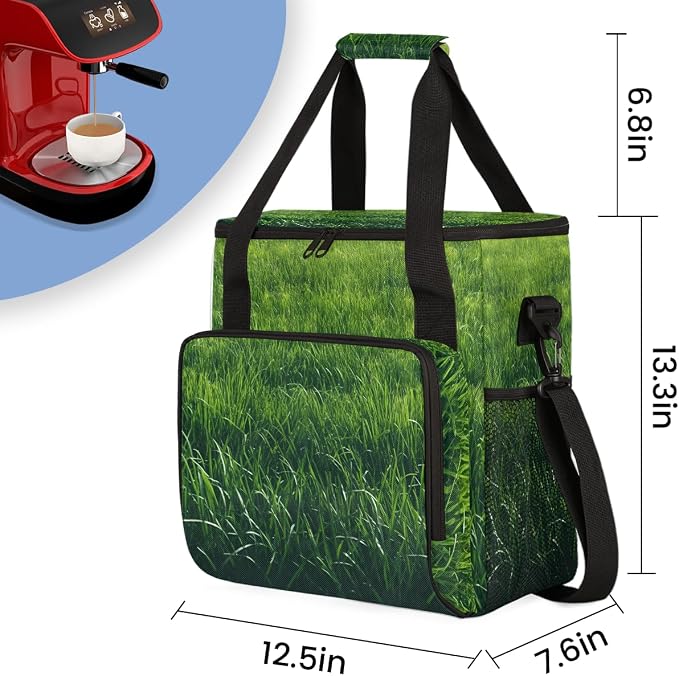 Green Coffee Maker Travel Bag, Portable Storage Tote Bag - Image 2