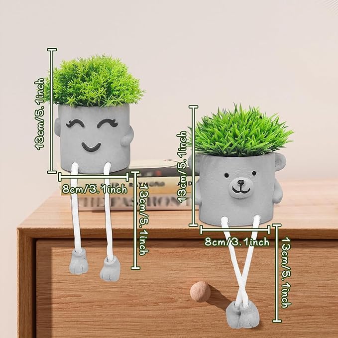 MAKHOT 2pcs Cute Artificial Succlent Plants - Image 6