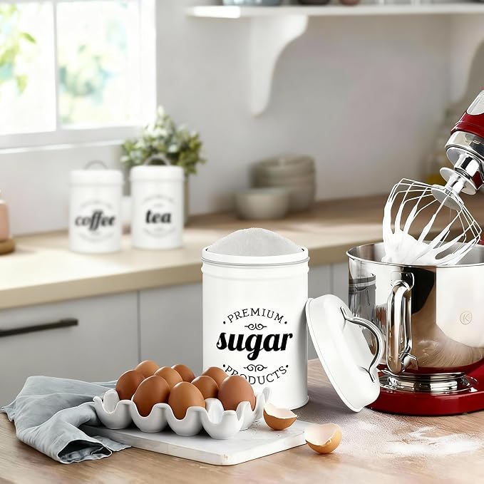 3 Piece Food Jars Canisters Sets, Airtight Coffee Container, Tea Organizer - Image 5