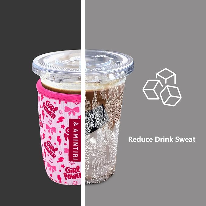 3 Pack Reusable Sleeve for Iced Coffee Cup, Coffee Neoprene Sleeve for Iced&Hot - Image 2
