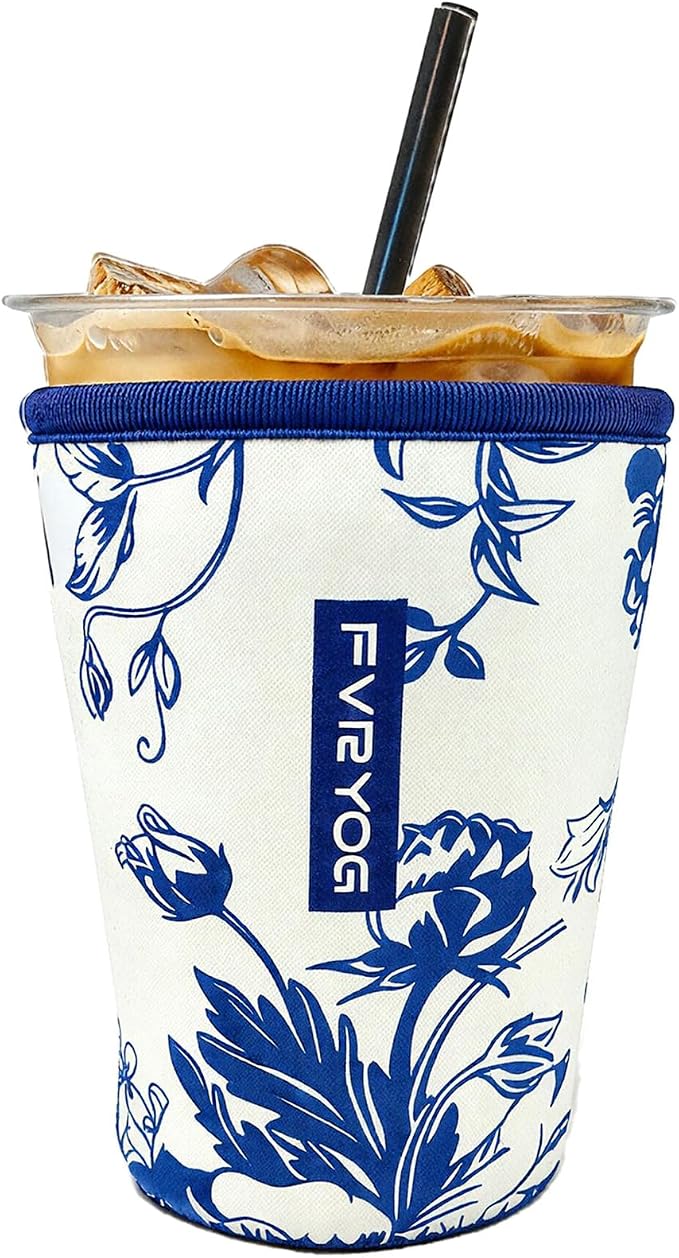 Reusable Insulated Neoprene Iced Coffee Sleeves by Fvryog