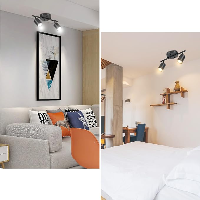 BoostArea LED 2 Light Track Lighting Kit, Flexibly Rotatable Light Head - Image 7