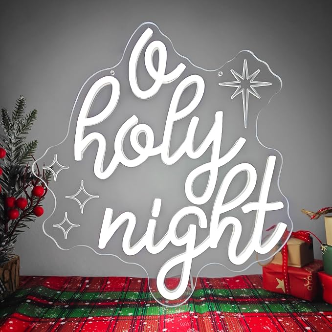 O Holy Night Neon Sign Christmas Jesus Decorations LED Lights by JeanchrlNEONLIGHTUPSIGNS