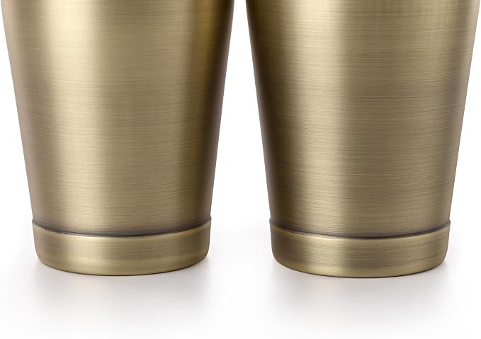 Barfly Cocktail Shaker Tin Set, Antique Gold - Image 6
