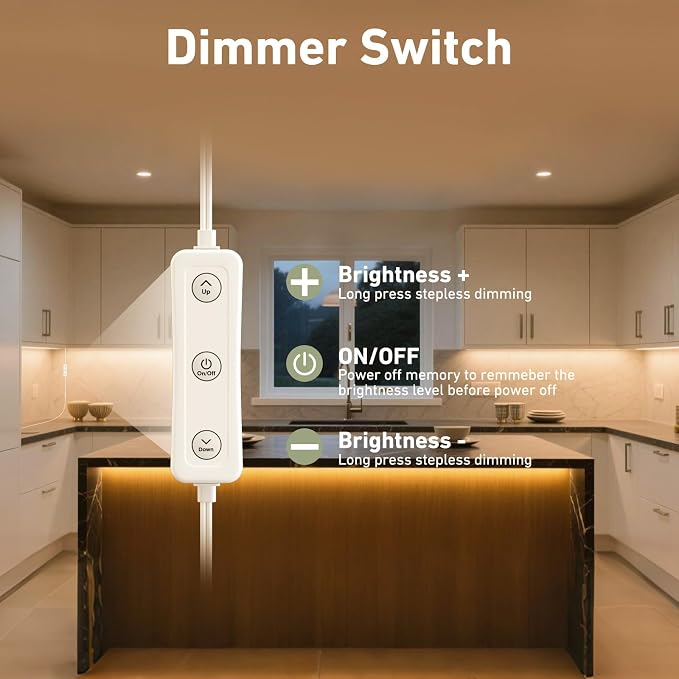 Under Cabinet Lighting Plug in. 3 PCS 12 Inches Likable Slim Bright Light Bars. - Image 4