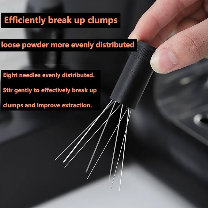 WDT Espresso Coffee Distribution Tool Magnetic Stand Adjustable Barista Needle - Image 4
