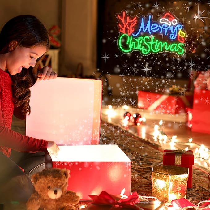 Merry Christmas Neon Sign Dimmable LED Merry Christmas Light Sign - Image 6