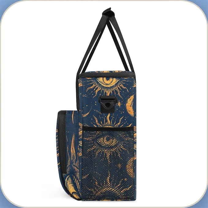 Boho Moon Coffee Maker Carring Bag, Large Insulated Storage Organizer Case Tote - Image 4