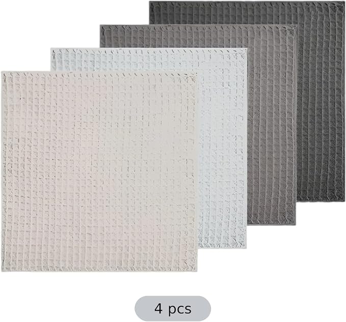 4 Pcs Waffle Weave Microfiber Coffee Machine Cloths, 11.8 in / 30 cm - Image 3