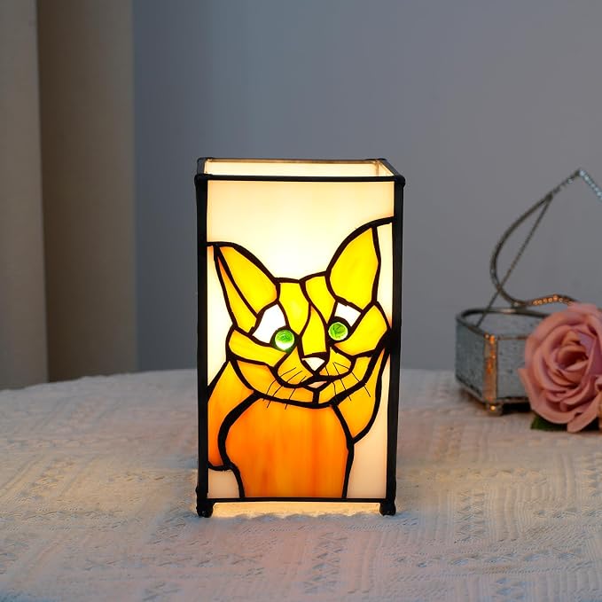 Halloween Tiffany Lamp Stained Glass lamp Small Bedside Table Lamps - Image 6