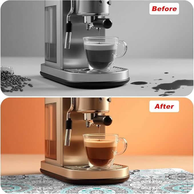 Coffee Mat, Coffee Bar Accessories Fit Under Coffee Maker Espresso Machine - Image 6