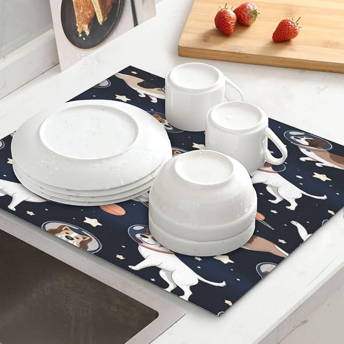 Drying Mat For Kitchen Counter 16X18 Collapsible Quick Dry Large Dish Drying - Image 2