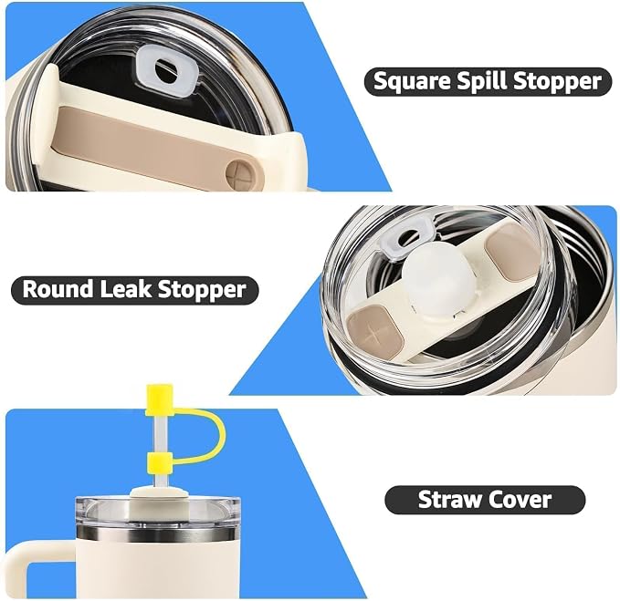 MOLOSLEEVE 21 Colors Straw Toppers Include A Set of Leak-proof Plugs, - Image 4