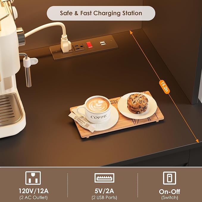 HIFIT 72.8” LED Kitchen Pantry Cabinet - Image 5