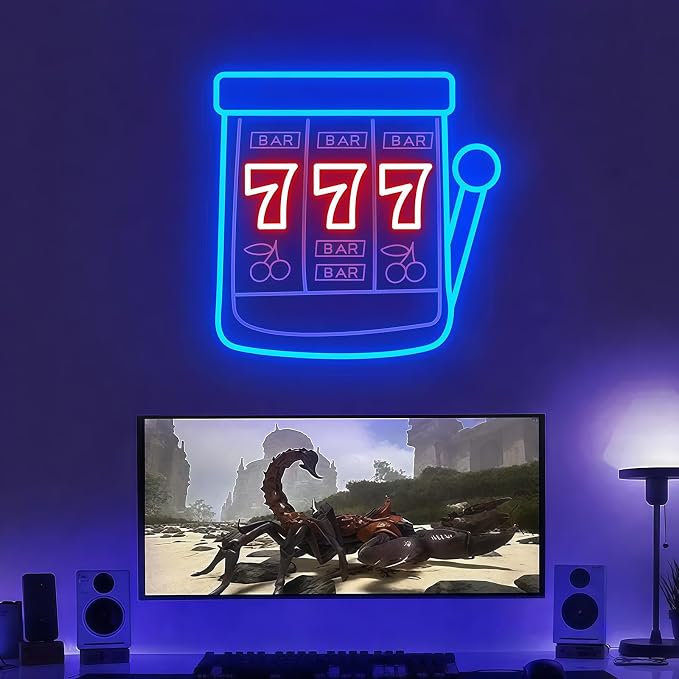 Custom Slot Machine Neon Sign, Casino Neon Light - Image 8