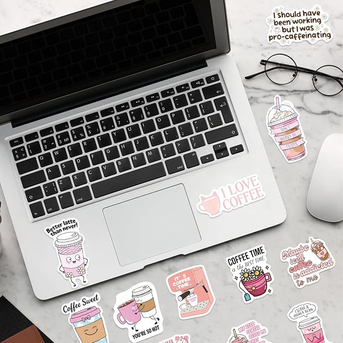 100PCS Funny Coffee Stickers, Waterproof Vinyl Decals - Image 5