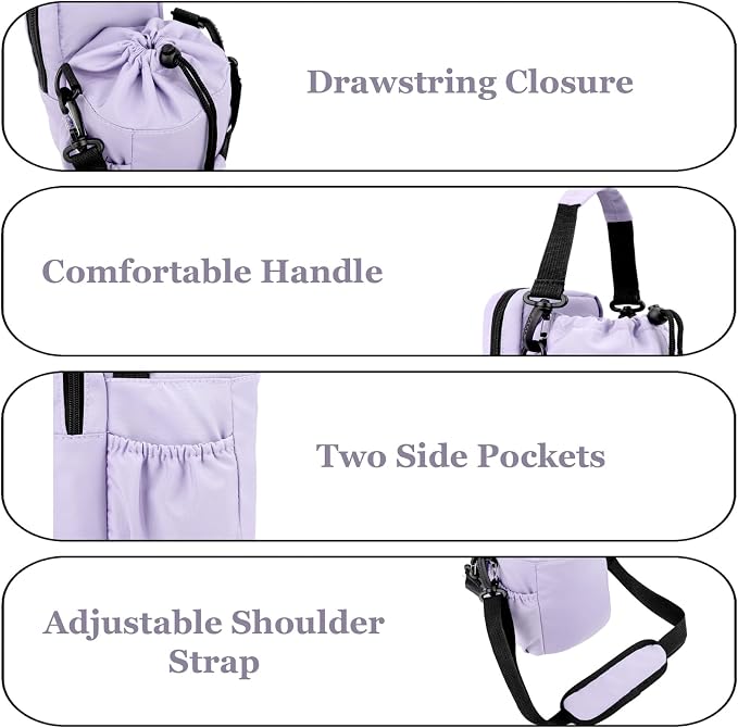 Water Bottle Holder with Strap, 32/40oz Insulation Water Bottle Carrier Bag - Image 4