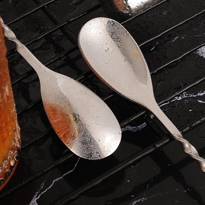 AnSaw Silver 12-Inch Stainless Steel Cocktail Spoon - Image 5