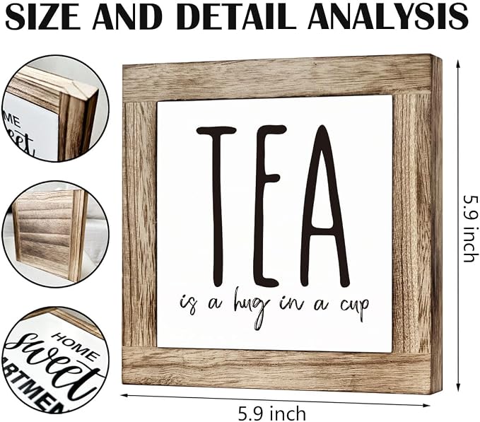 Tea is A Hug in A Cup, Wooden Box Signs - Image 2