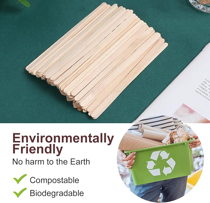 Wooden Coffee Stirrers Individually Wrapped 5.5" Coffee Stir Sticks 1000 Pcs - Image 3
