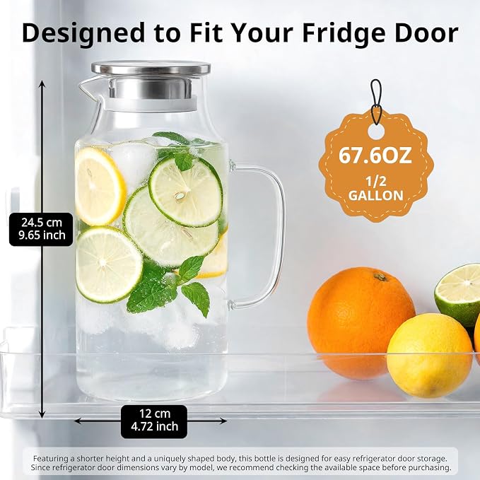 Bivvclaz Short 67.6 oz Glass Pitcher - Image 2