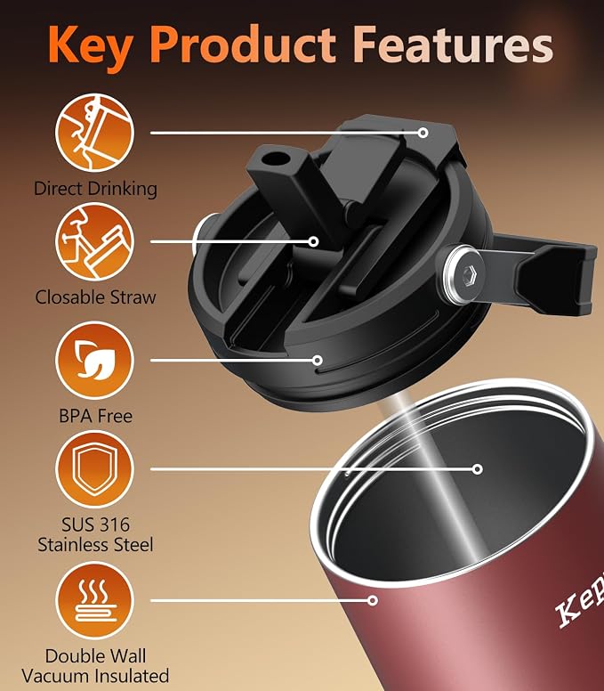 Kepwam Heated Coffee Mug Rechargeable T3, 20oz Self-Heating Travel Mug - Image 6