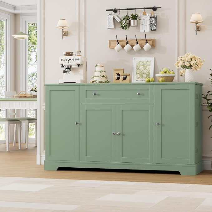 HITHOS 54" Buffet Cabinet with Storage, Modern Kitchen Buffet Sideboard with - Image 3