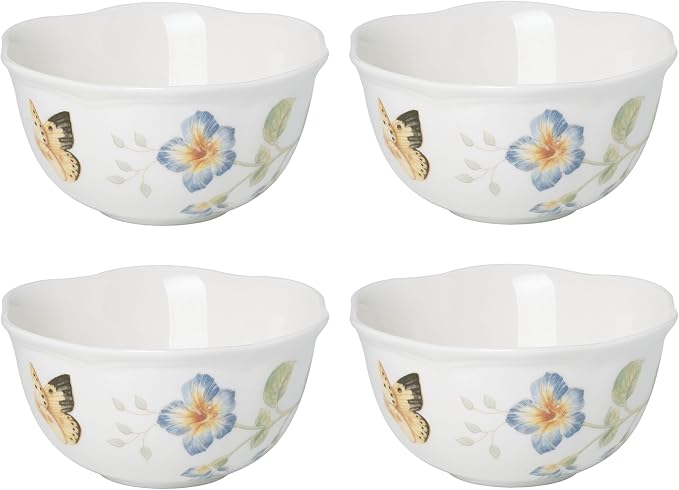 Lenox 880122 Butterfly Meadow 4-Piece Dessert Bowl Set by Lenox