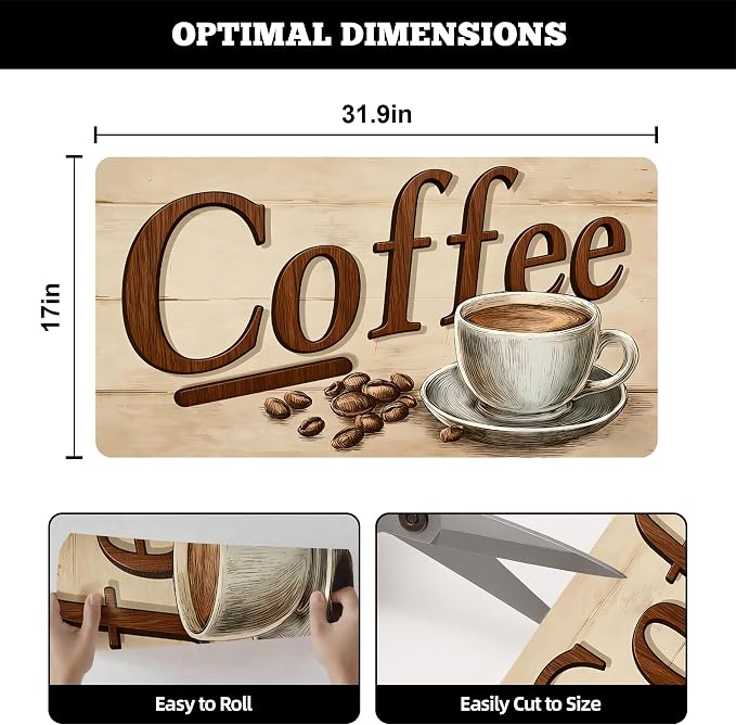 NYZE Coffee Mat Absorbent Non Slip Dish Drying Mat - Image 2