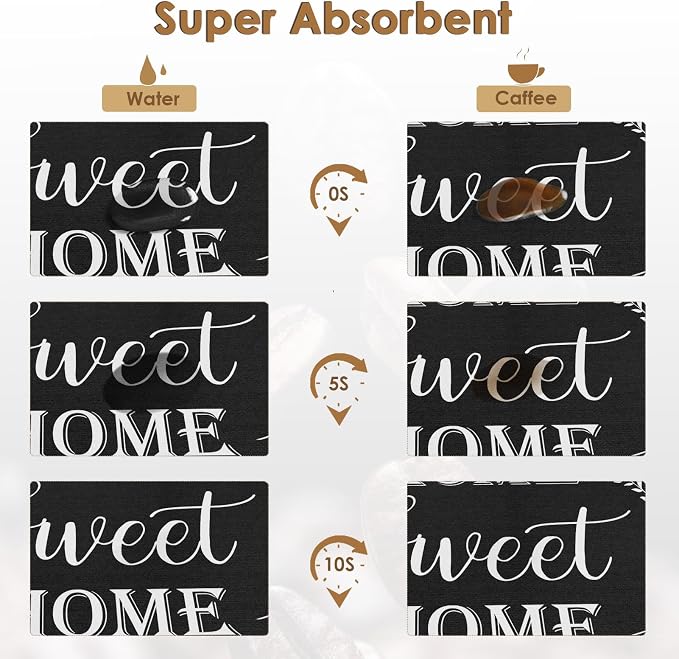 Arttown Coffee Mat for Countertops, Fit Under Coffee Maker Espresso Machine - Image 3