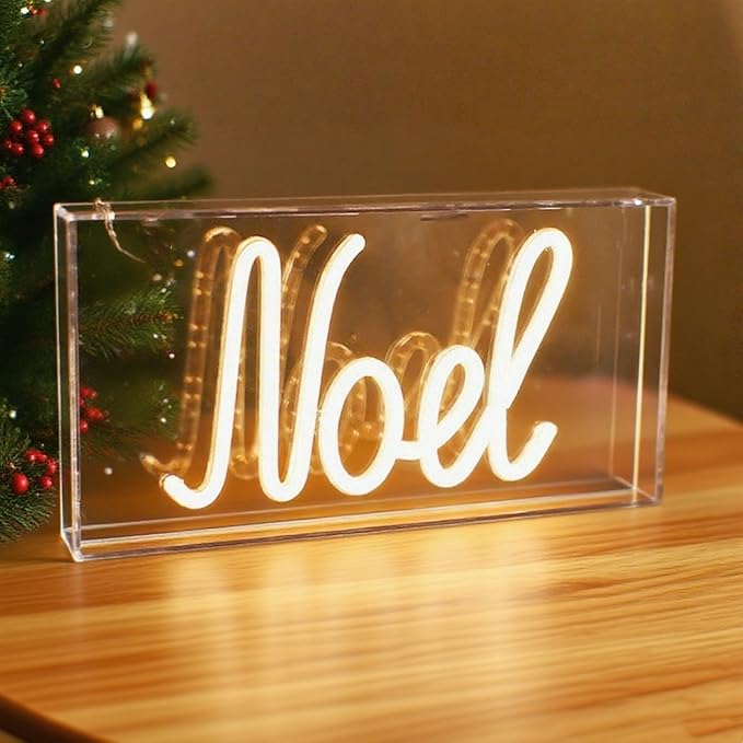 3D Desktop Standable Christmas Neon Lights Sign LED Light up Neon Christmas Sign by HFHungkeong