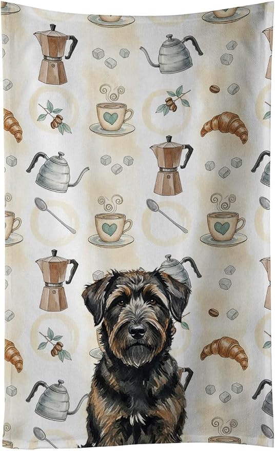 Caroline's Treasures Brindle Bouvier des Flandres Coffee Bar Kitchen Towel by CarolinesTreasures