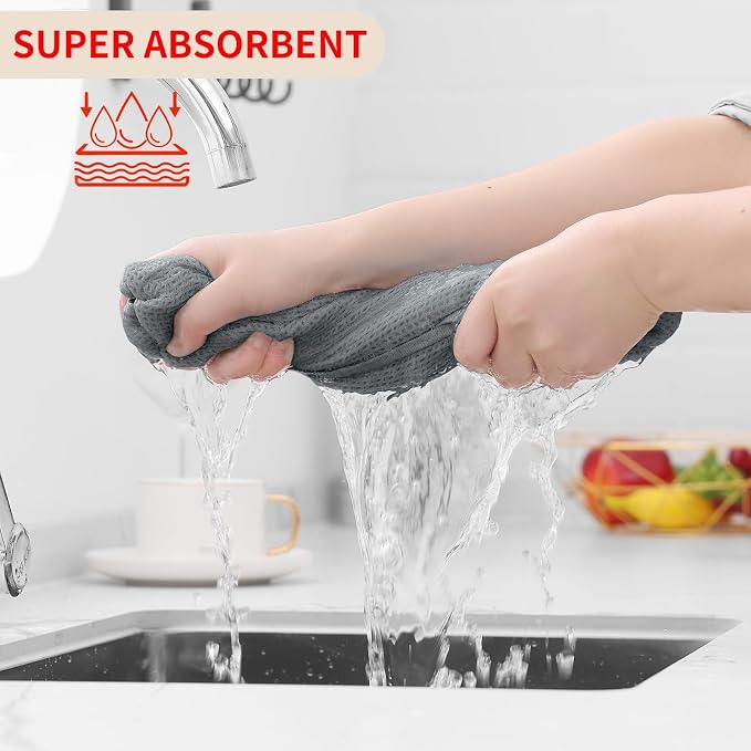 Homaxy 100% Cotton Waffle Weave Kitchen Dish Towels, Ultra Soft Absorbent Quick - Image 3