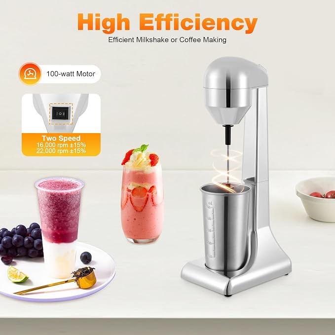 Commercial Electric Milkshake Maker, Stainless Steel Milk Shakes Machine - Image 2