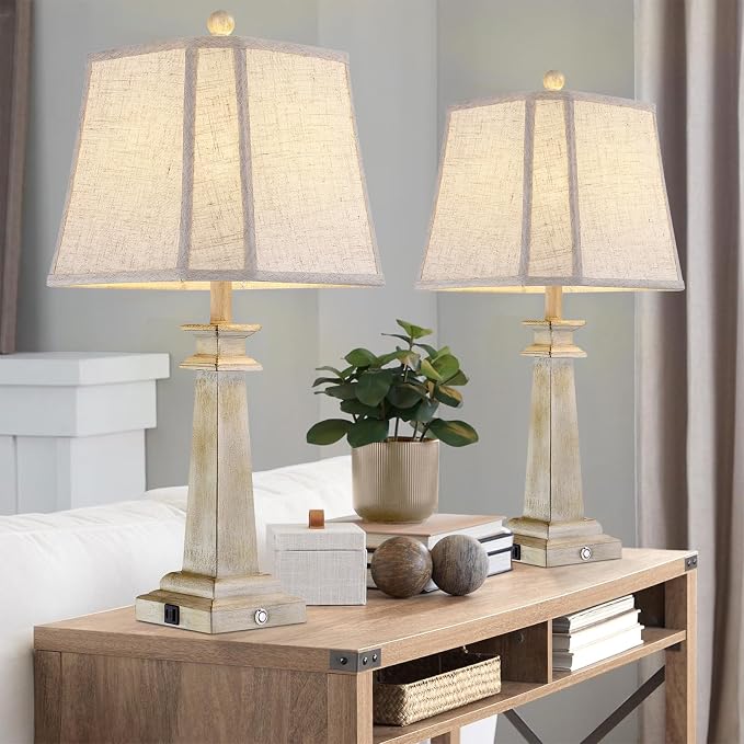 27.5" Table Lamps Set of 2, 3-Way Dimmable Touch Lamps - Image 7