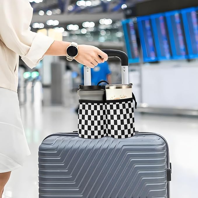 Luggage Cup Holder for Suitcases Free Hands Suitcase Cup Holder Travel Luggage - Image 6