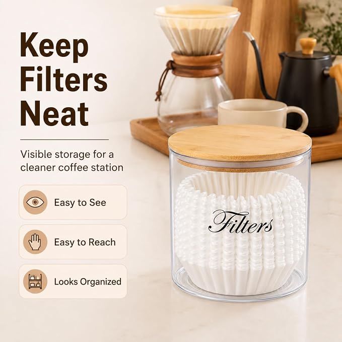 Coffee Filter Holder, Coffee Bar | PET plastic body, kitchen counter, coffee - Image 3