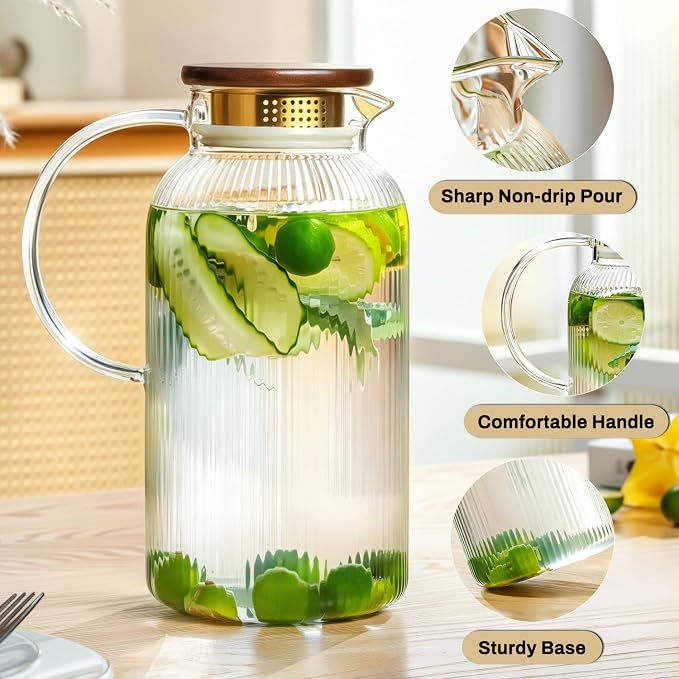 Buaic 2 PACK Glass Pitcher - Image 5