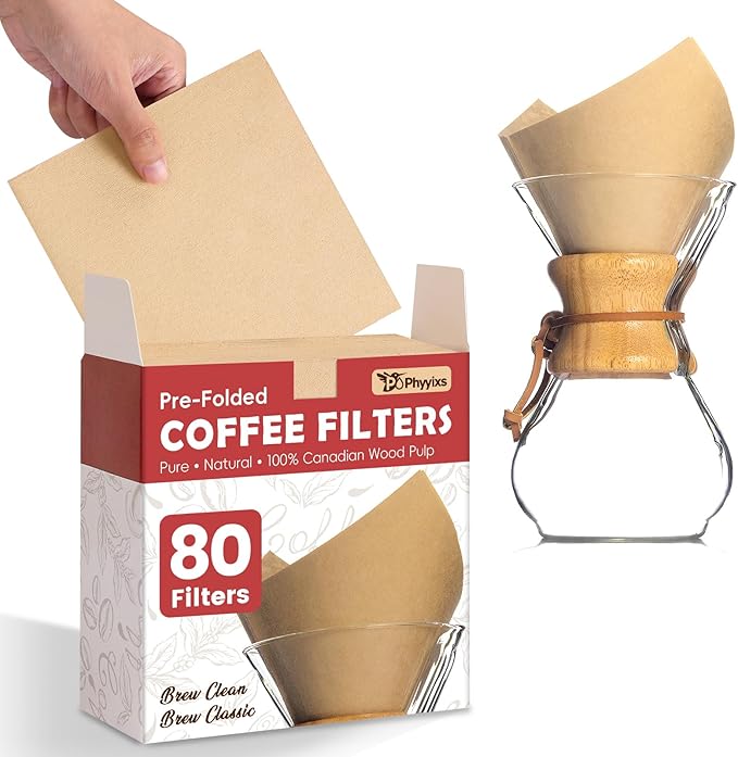 Pre-Folded Unbleached Cone Coffee Filters – Premium Thick Paper, Compatible by Unknown