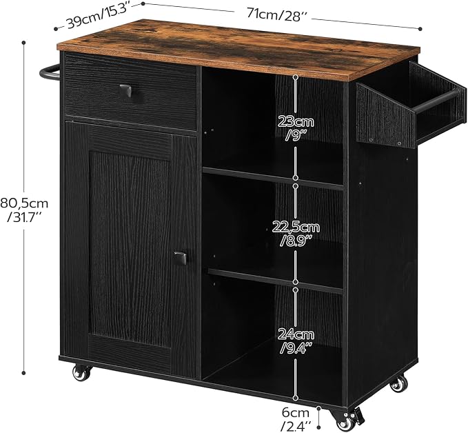HOOBRO Kitchen Island, Storage Cabinet - Image 3