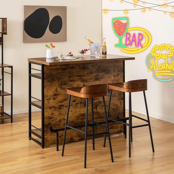 Giantex Home Bar Unit, 4 Tier Liquor Bar Table - Image 5
