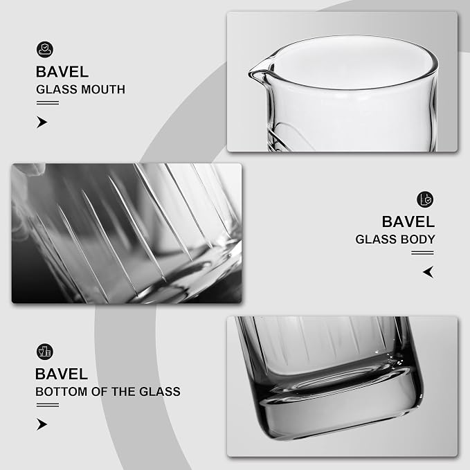 BaveL Crystal Mixing Glass, Professional Extra Large 20 OZ Crystal Cocktail - Image 4