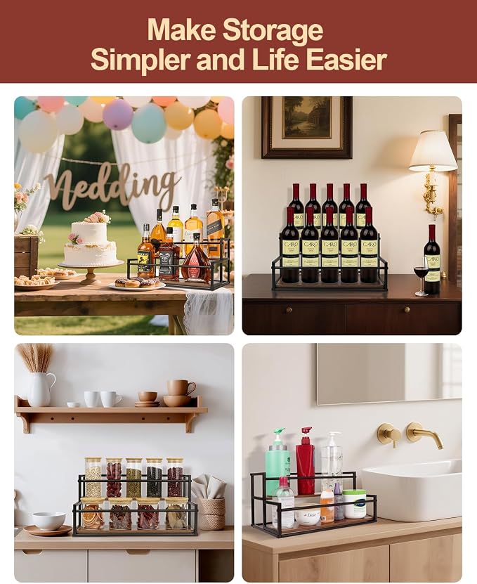 Coffee Syrup Rack Organizer, 2-Tier 10-Bottle Syrup Holder Stand - Image 8