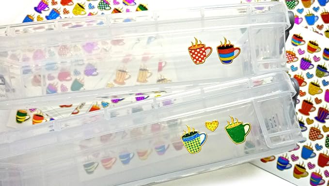 Coffee Tea Cup Waterproof Self-Adhesive Metallic Foil Decorative Scrapbook - Image 3
