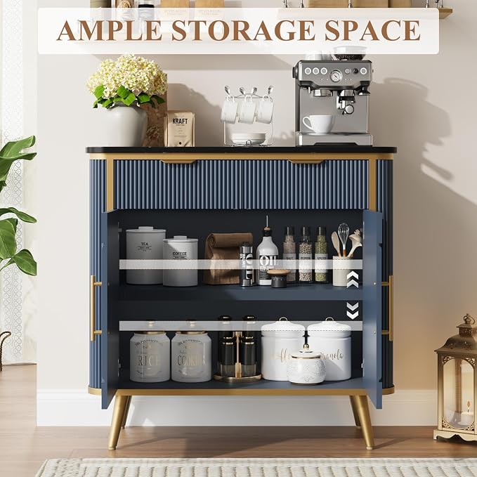 35" Modern Sideboard Buffet - Image 5