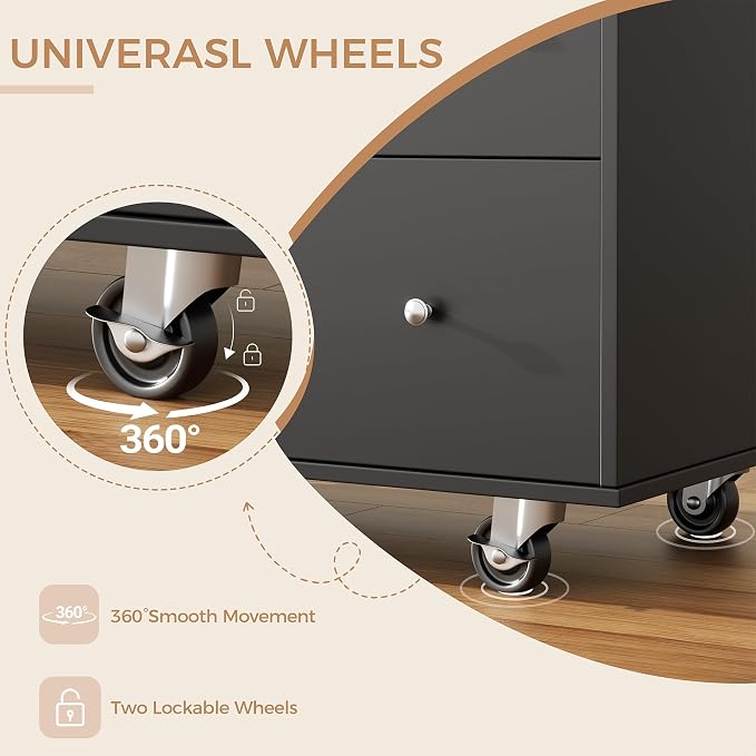 JY QAQA 40" Kitchen Island Cart Furniture cart on Wheels Rolling Portable - Image 6